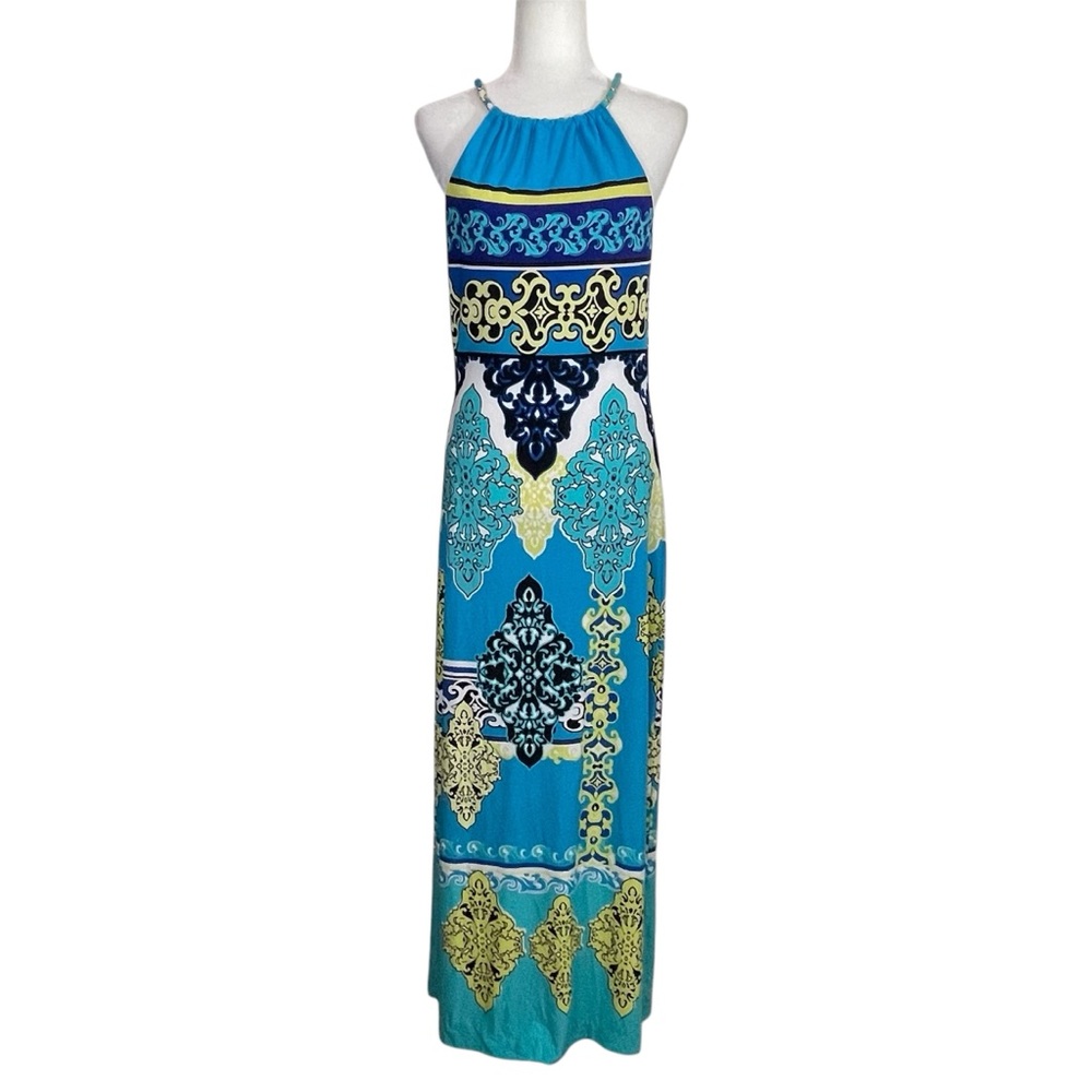 Cache Printed Sleeveless Maxi Dress
